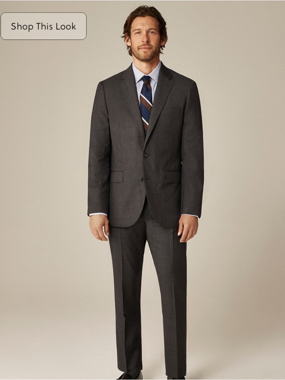 J. Crew Ludlow Slim-Fit Suit Jacket + Pants in Italian Worsted Wool - Brown